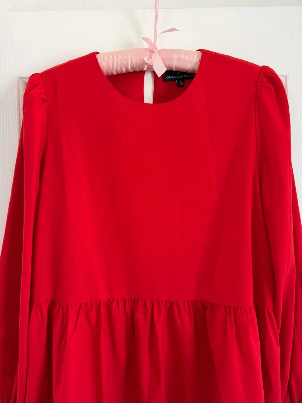 NWOT Pomander Place Carlota Peplum Blouse Top Size L